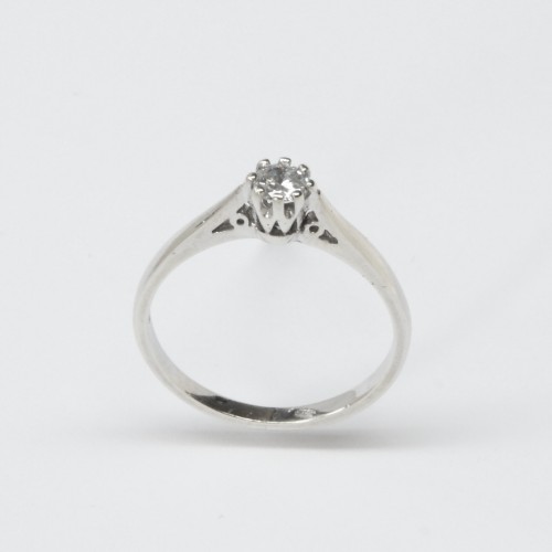 9ct White Gold Diamond Ring